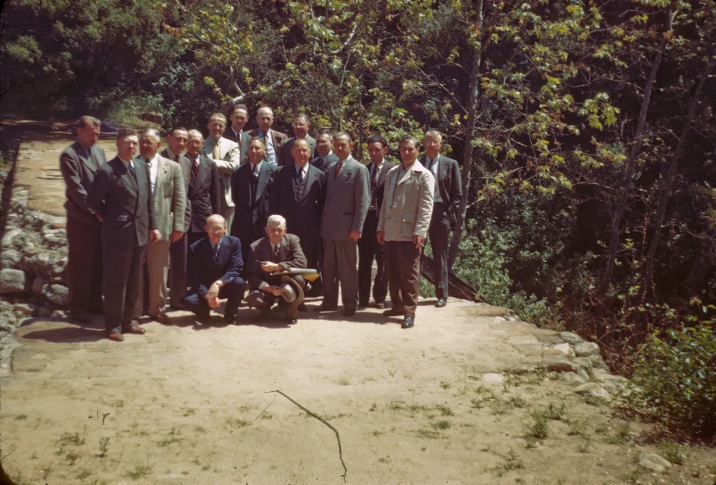 SBBG People: Group of Men on Dam?