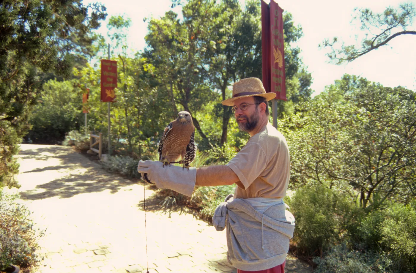 Fred Ennerson with Raptor