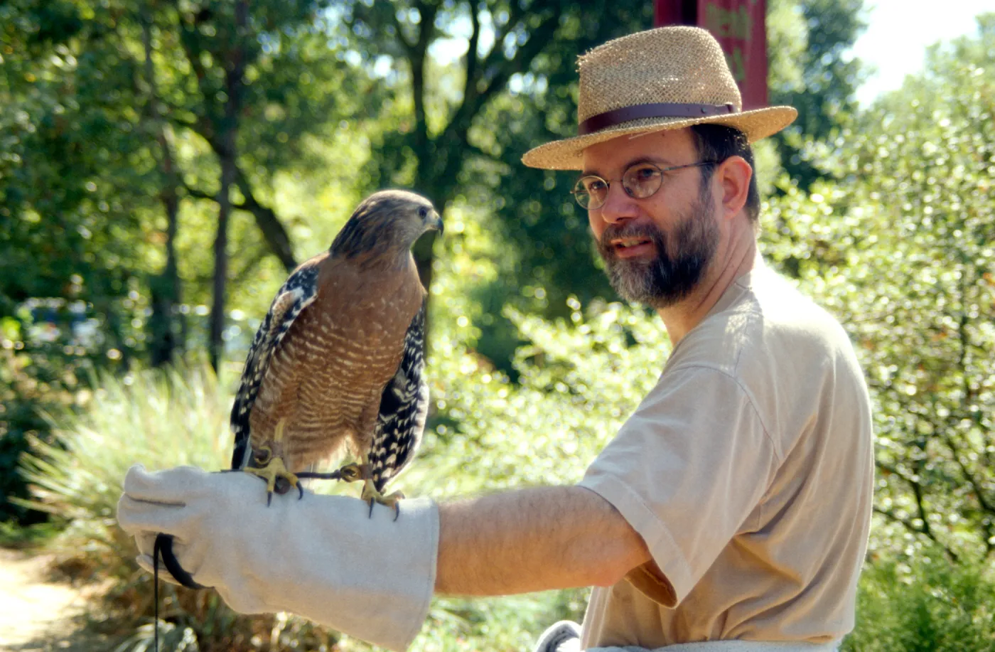 Fred Ennerson with Raptor
