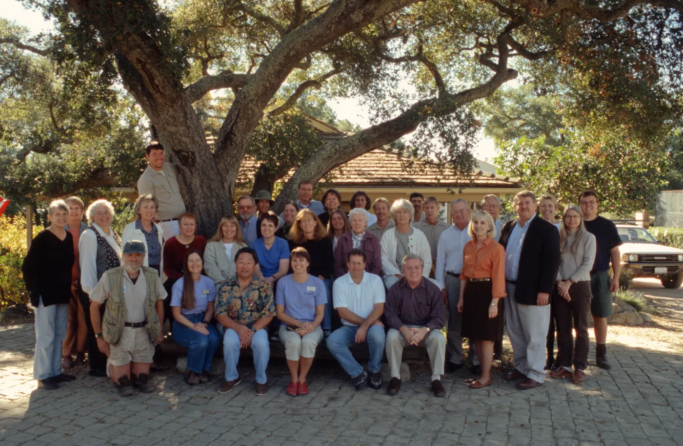 SBBG Staff Portrait 2002, under the entrance oak