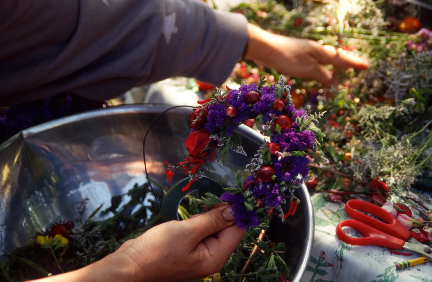 Wreath Making Class, Carol Ostroff