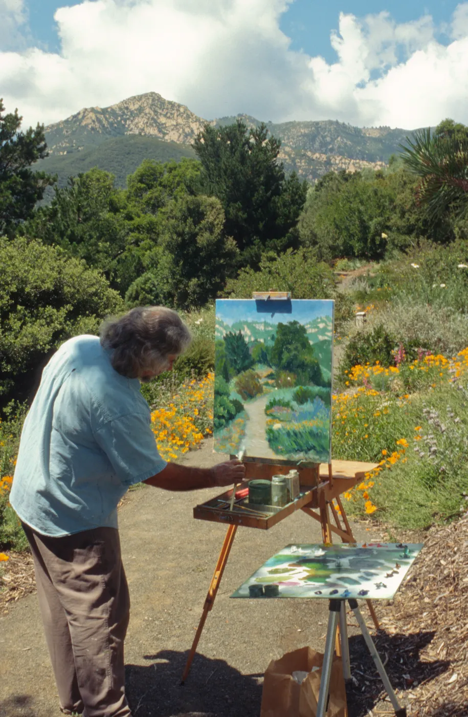 Artist in Garden, Porter Trail