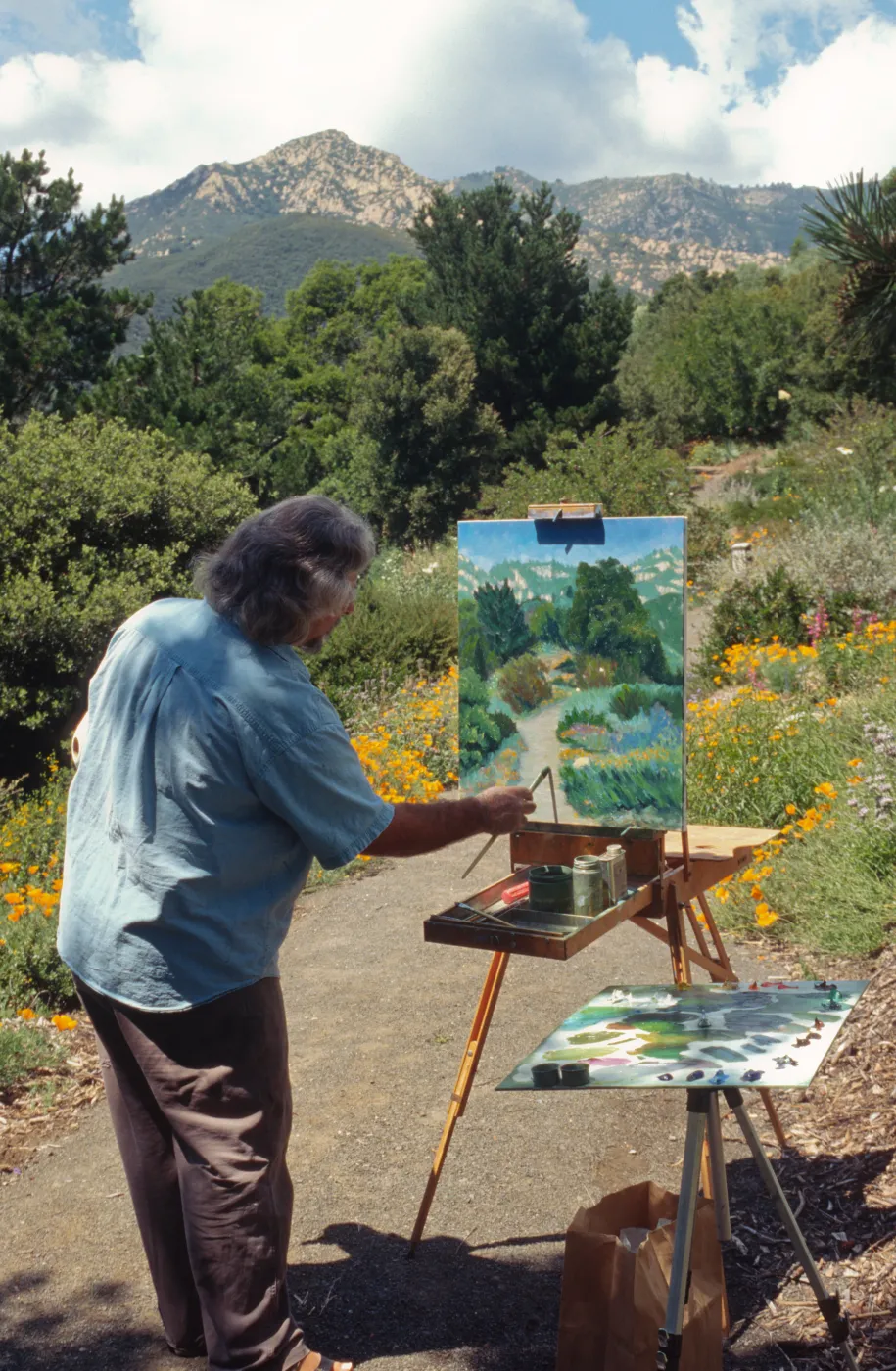 Artist in Garden, Porter Trail