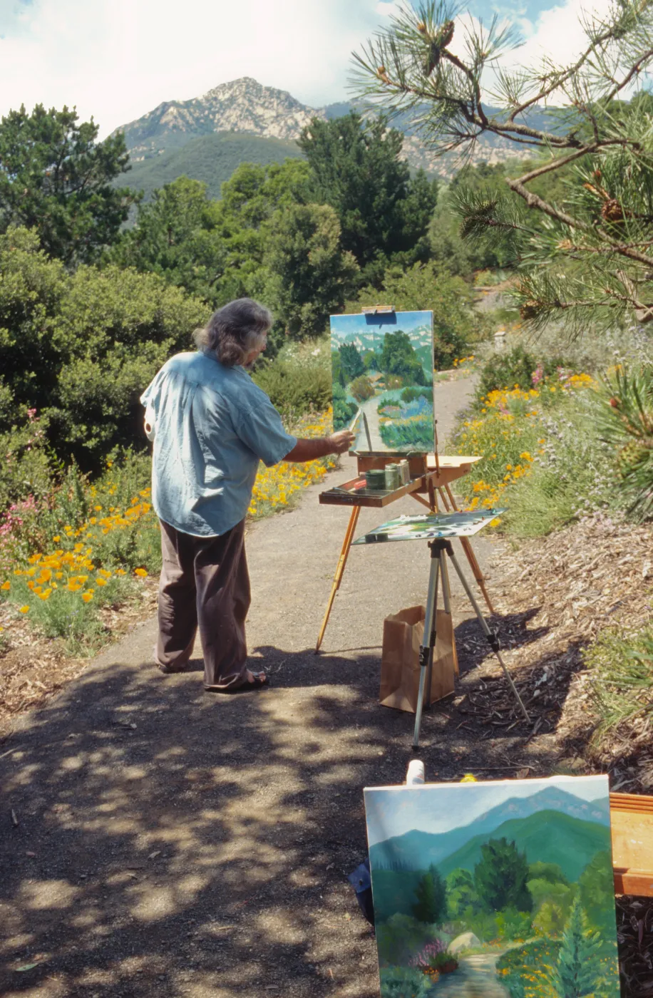Artist in Garden, Porter Trail