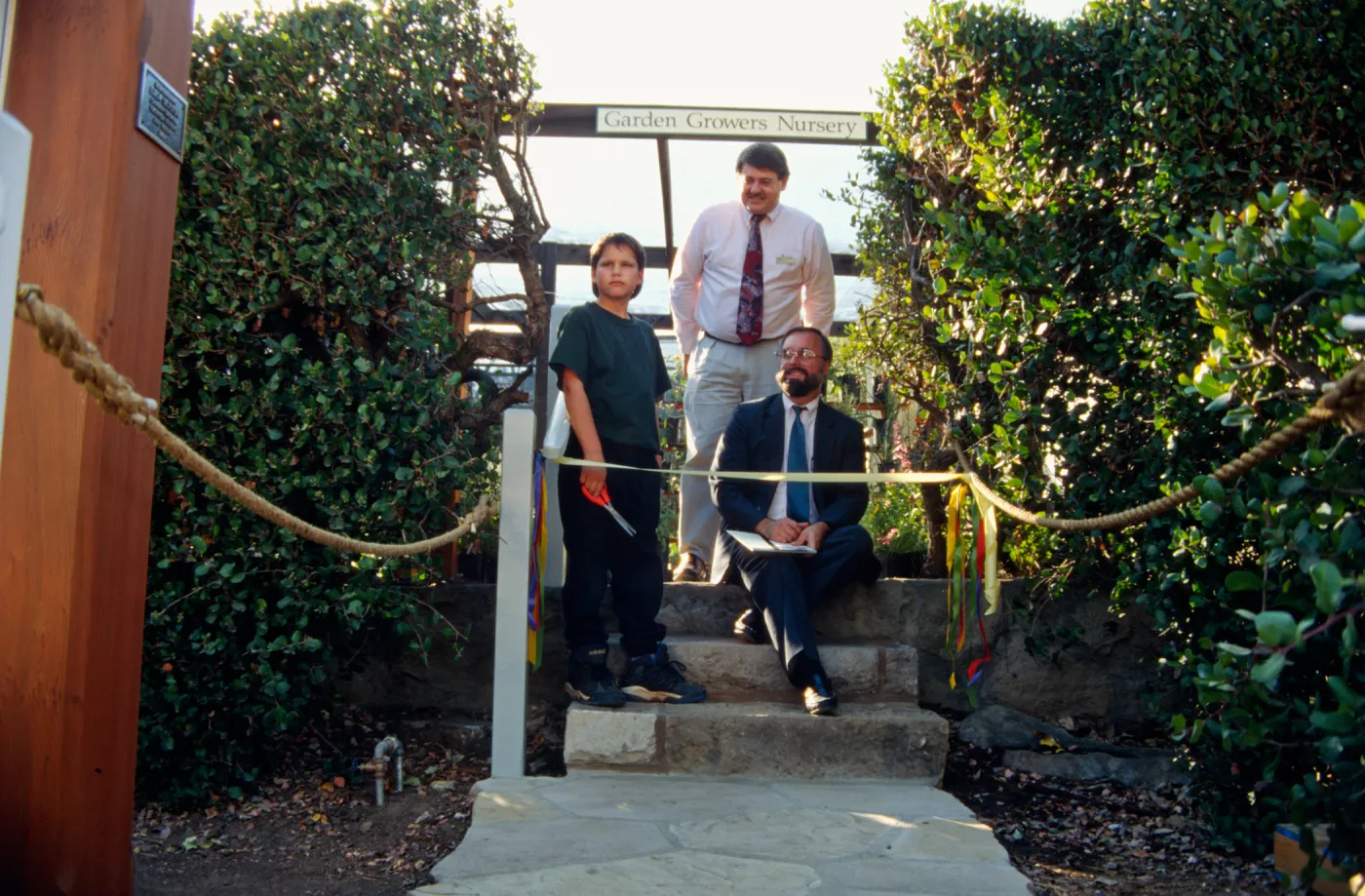 Memorial to Lila Sexton, SBBG Courtyard, Garden Growers Nursery ribbon cutting