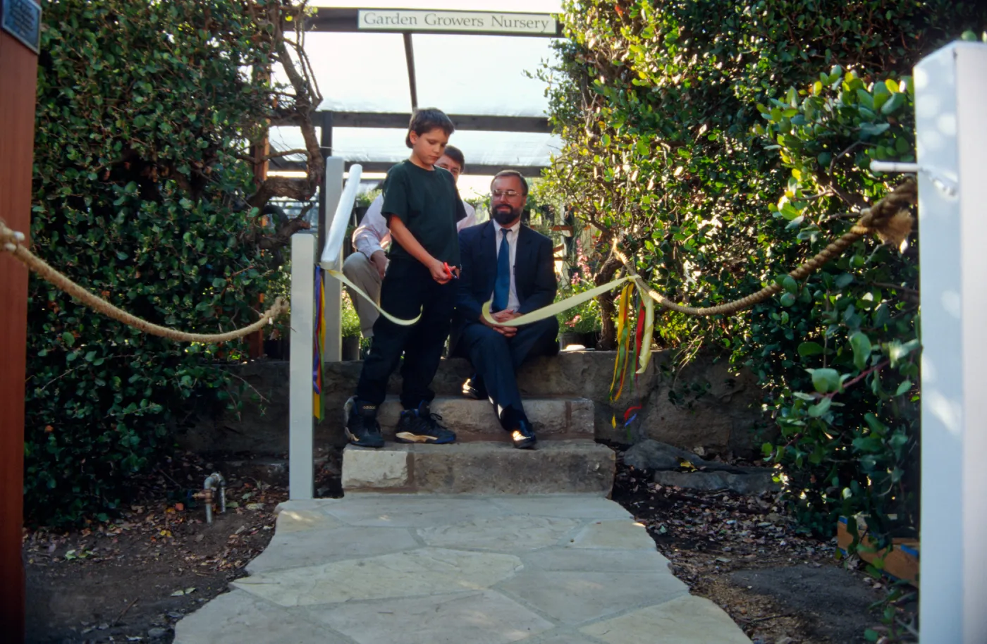 Memorial to Lila Sexton, SBBG Courtyard, Garden Growers Nursery ribbon cutting