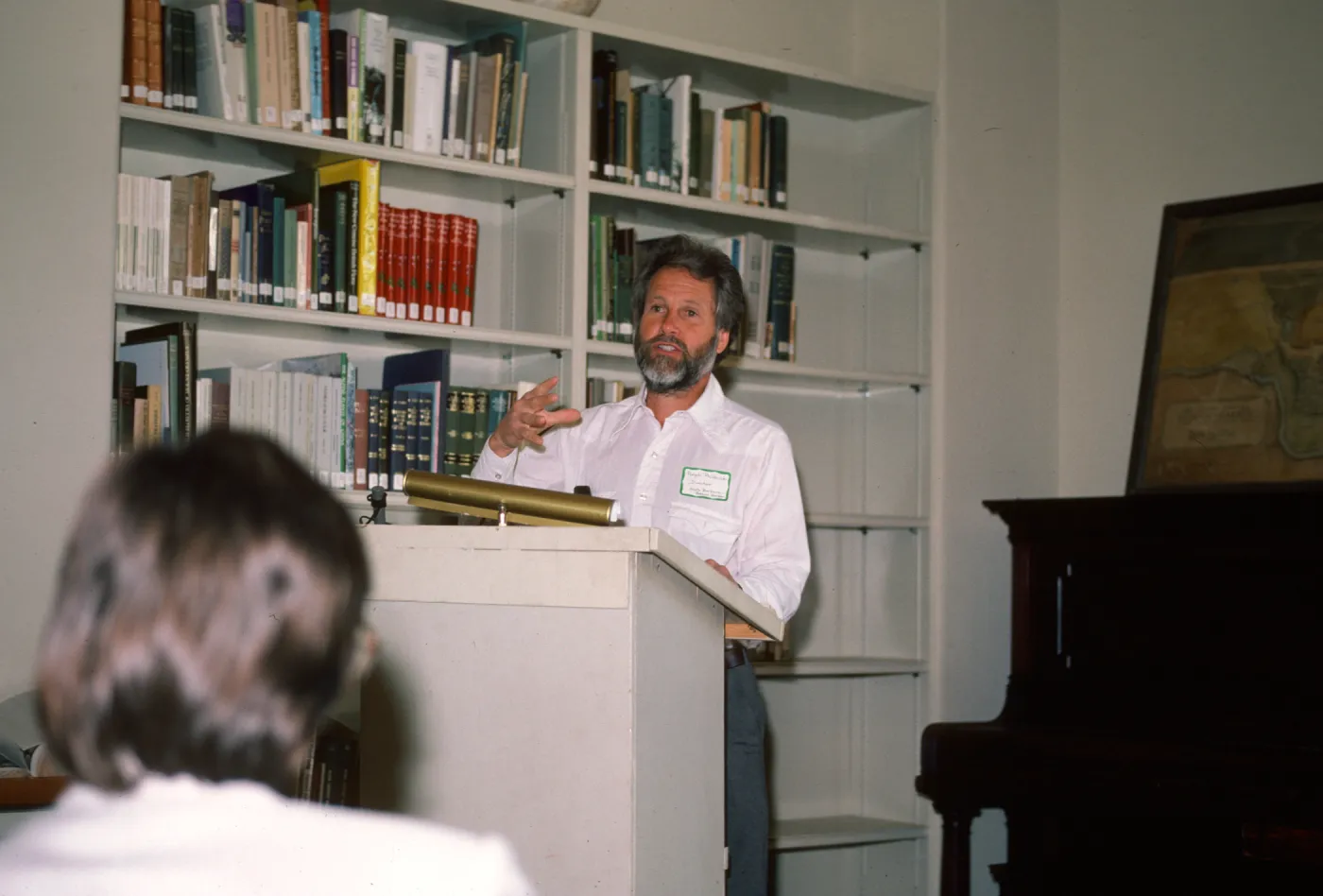 Ralph Philbrick, lecture inside the SBBG Blaksley Library