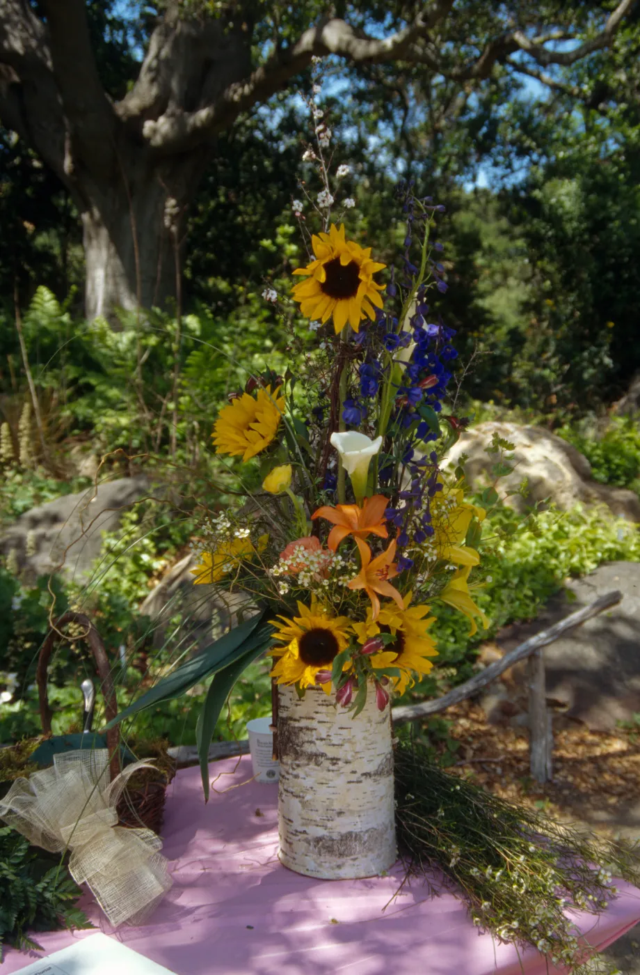 Wildflower Festival 1996, exotic flowers in floral arrangement