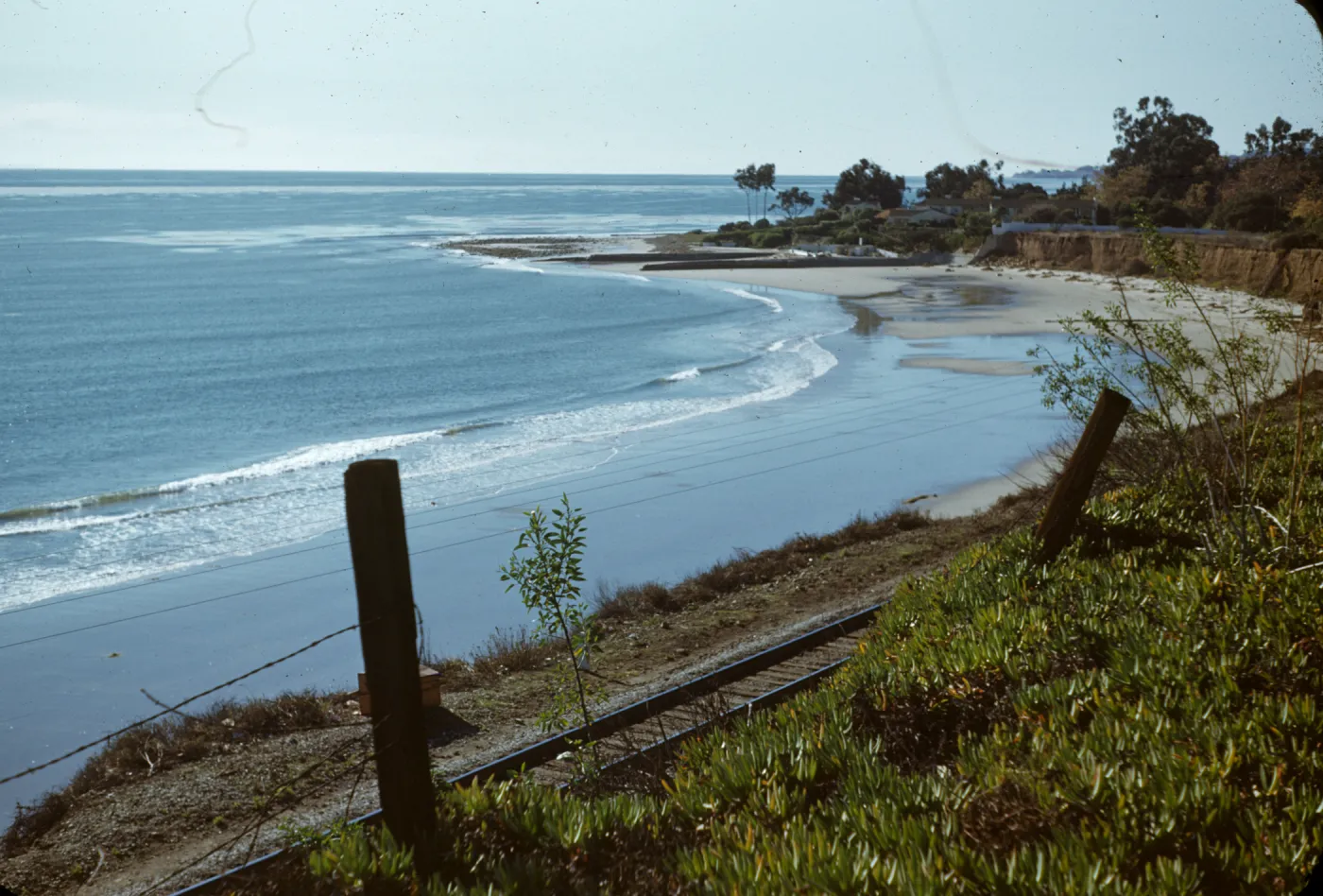 view of beach from Ortega Hill, Montecito