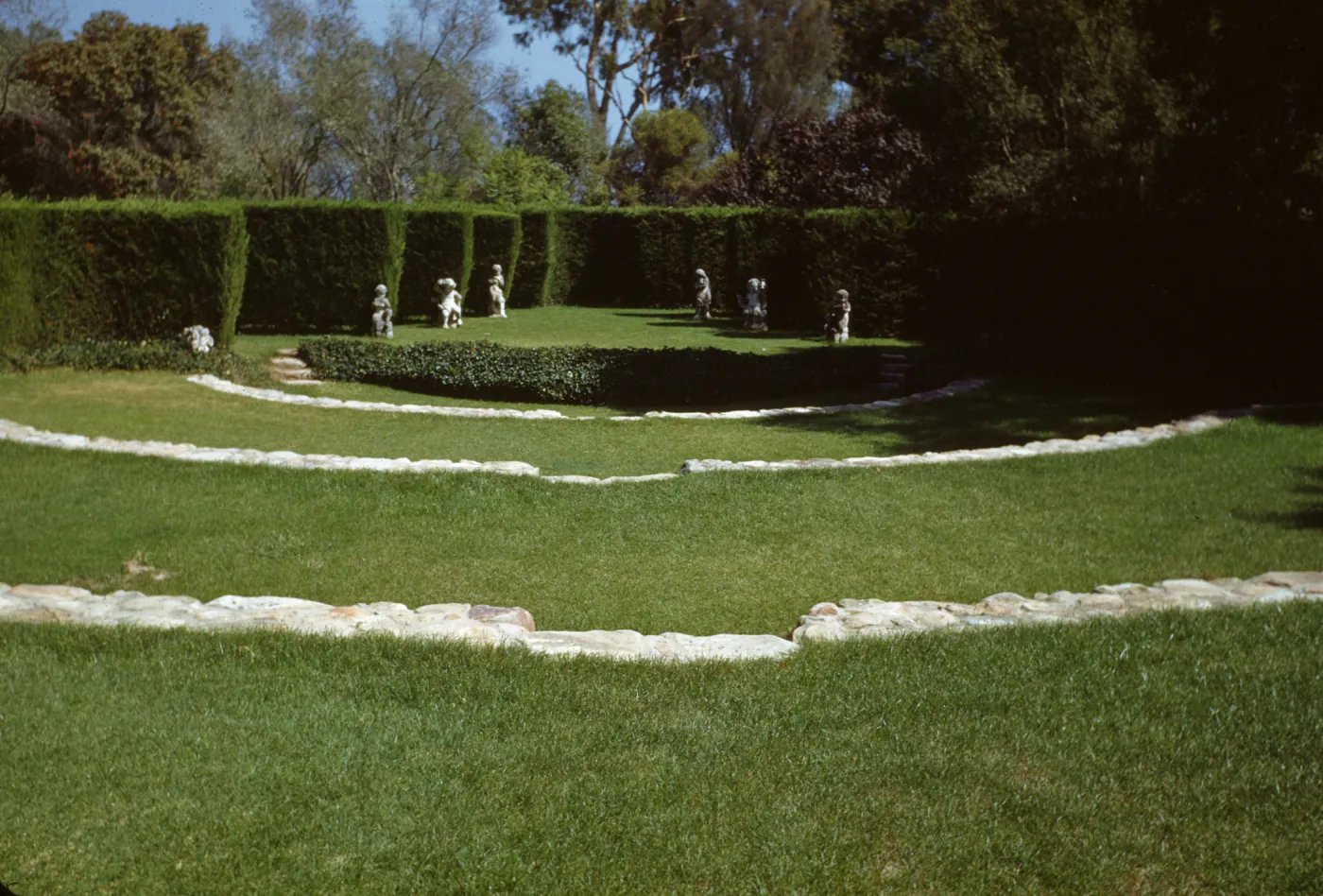 Gana Walska Outdoor Theatre, amphitheater, statuary