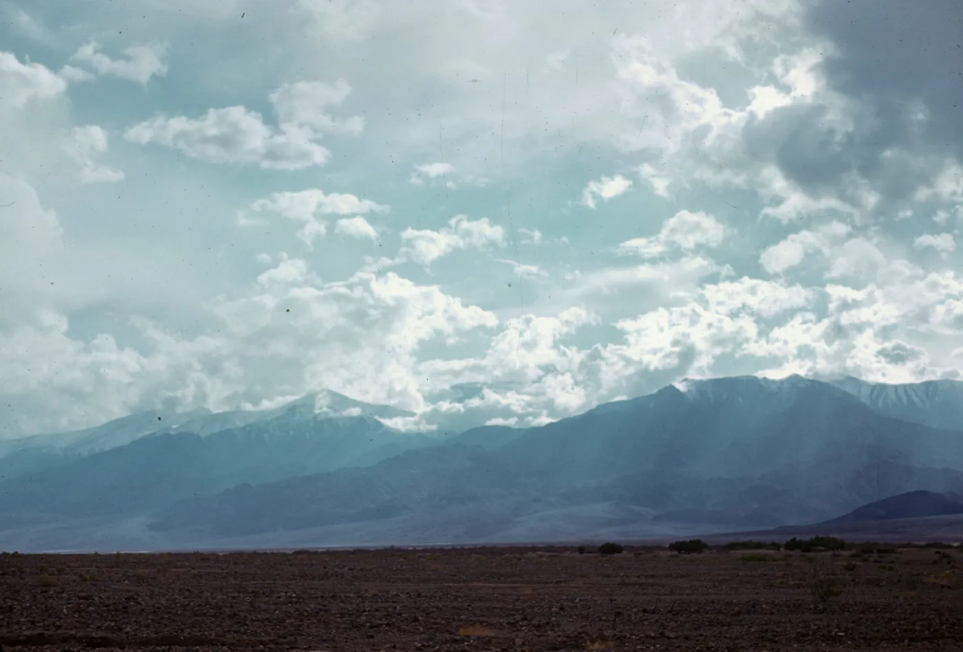 Panamint Mountains, from Furnace Creek Ranch, clouds