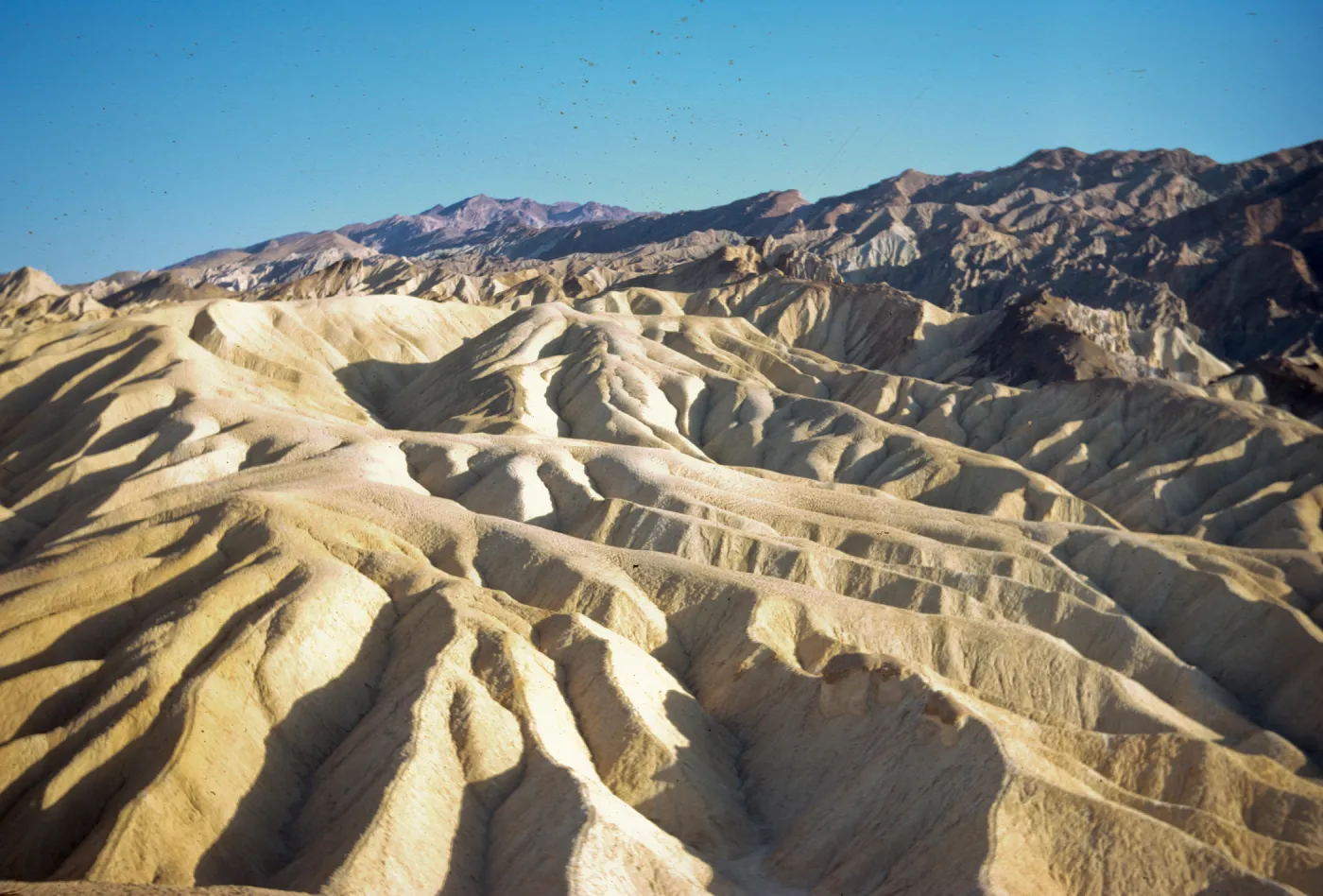 Zabriskie Point, Death Valley, folded golden sand hills