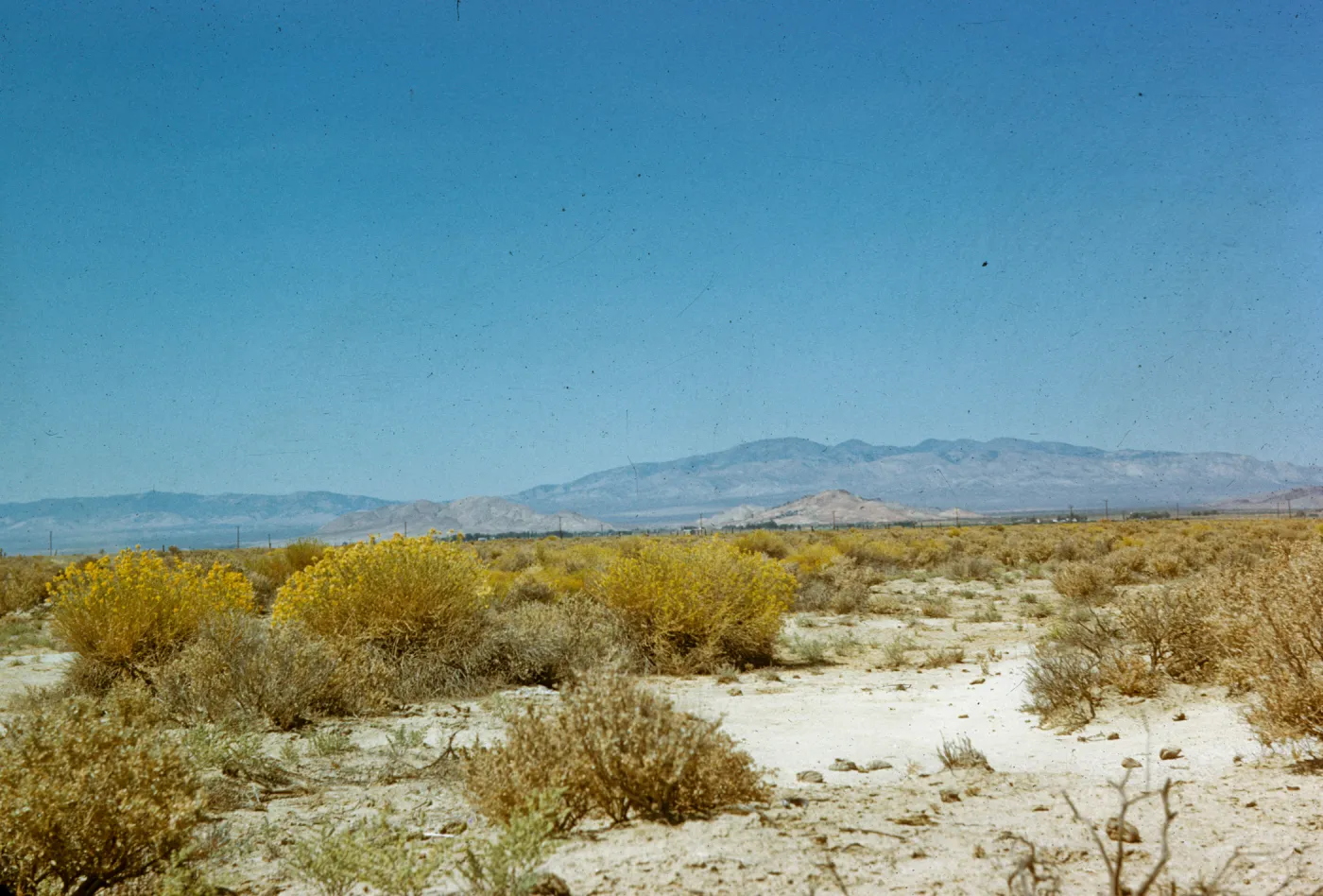 end of Sierras, between Lancaster and Mojave