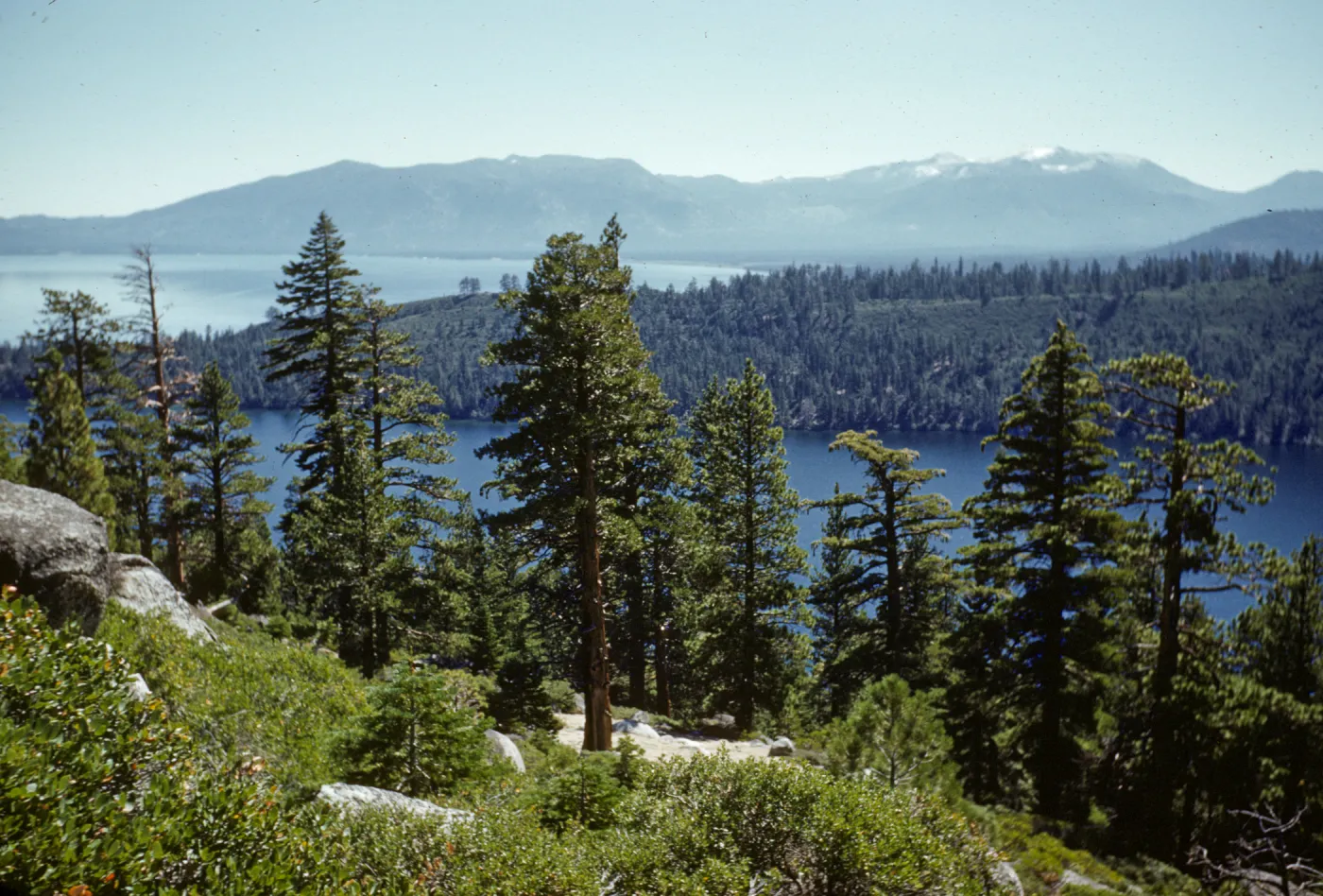 Emerald Bay, Lake Tahoe, with views of the Sierras to the south, 10:20 am