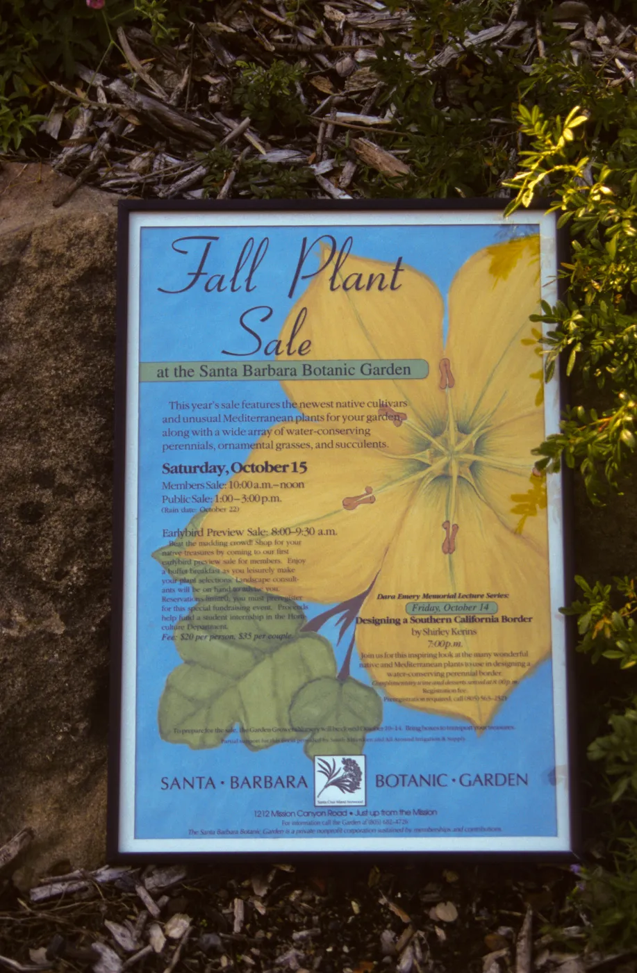 SBBG Fall Plant Sale promo, 1994