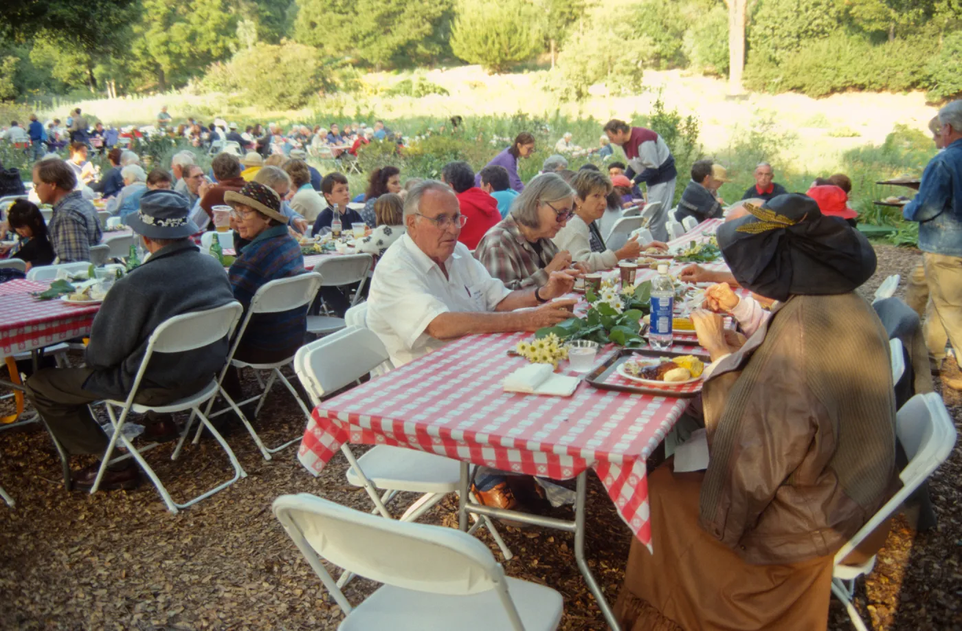 SBBG Members BBQ, 2001, in the Meadow and under the oaks