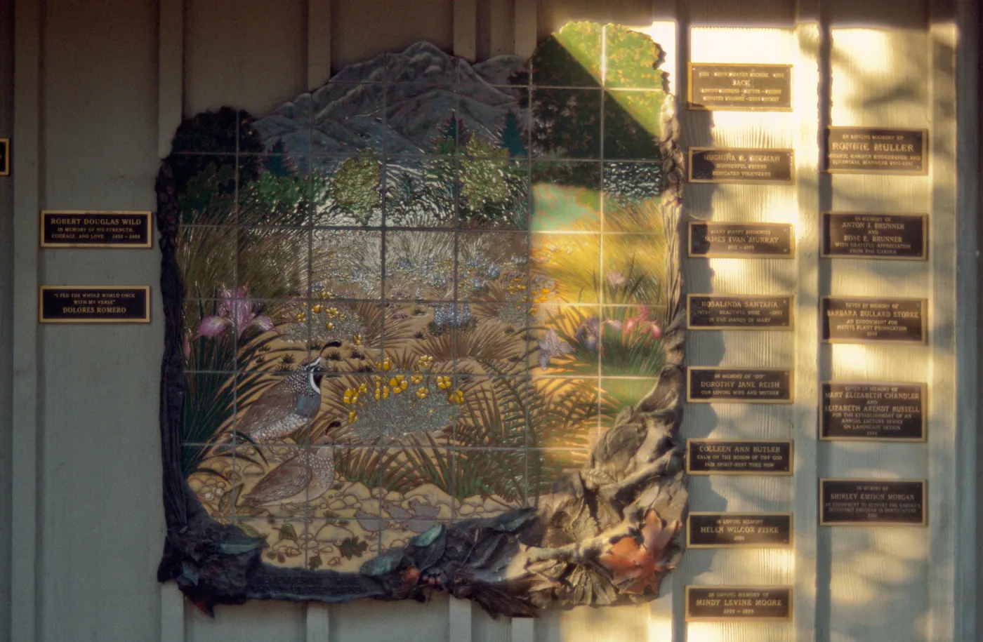 Memorial Wall on Information Kiosk, mosaic