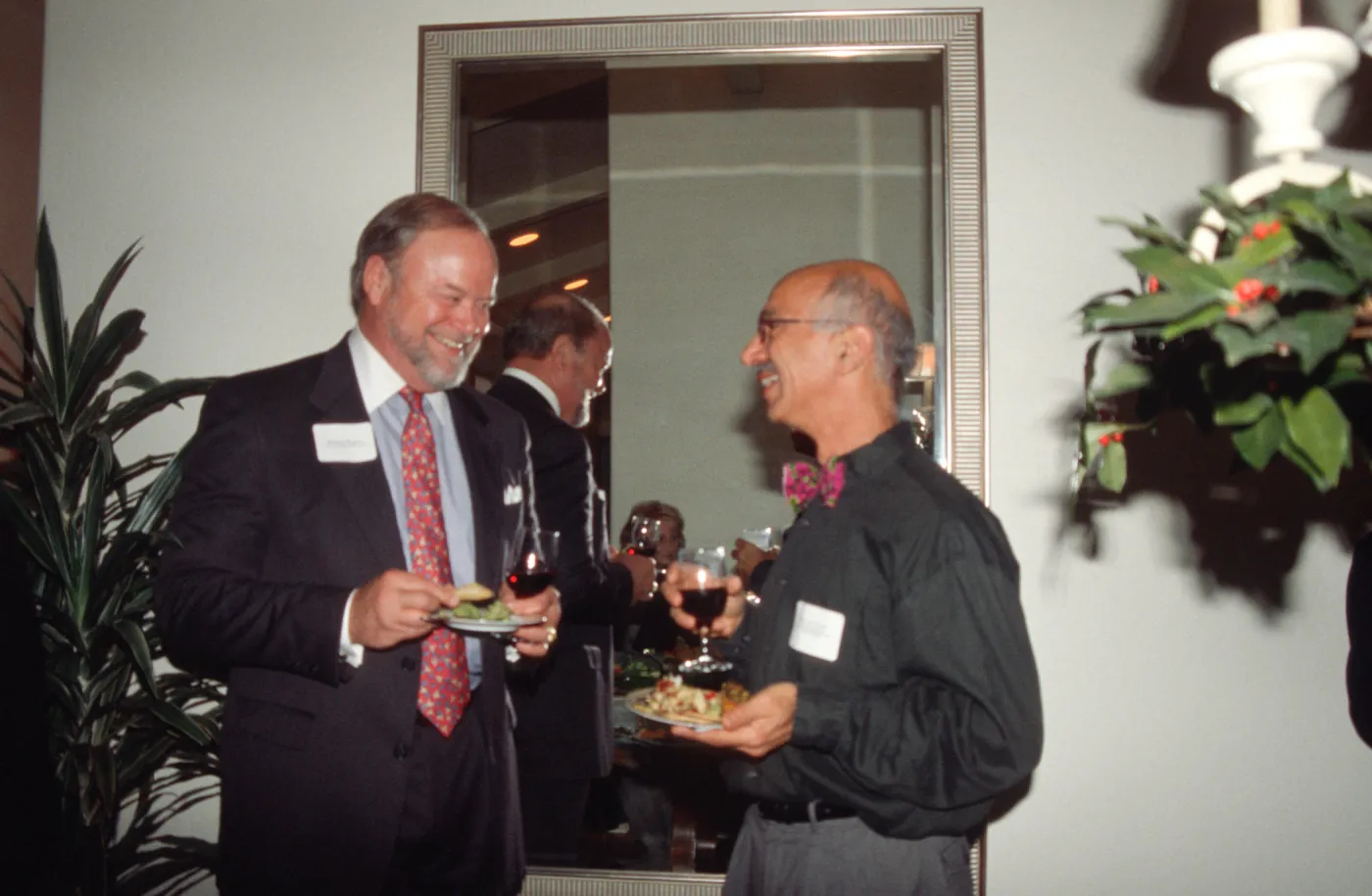 Garden supporter Richard Rogers with George Ayoub, Chair of Westmont's Department of Biology