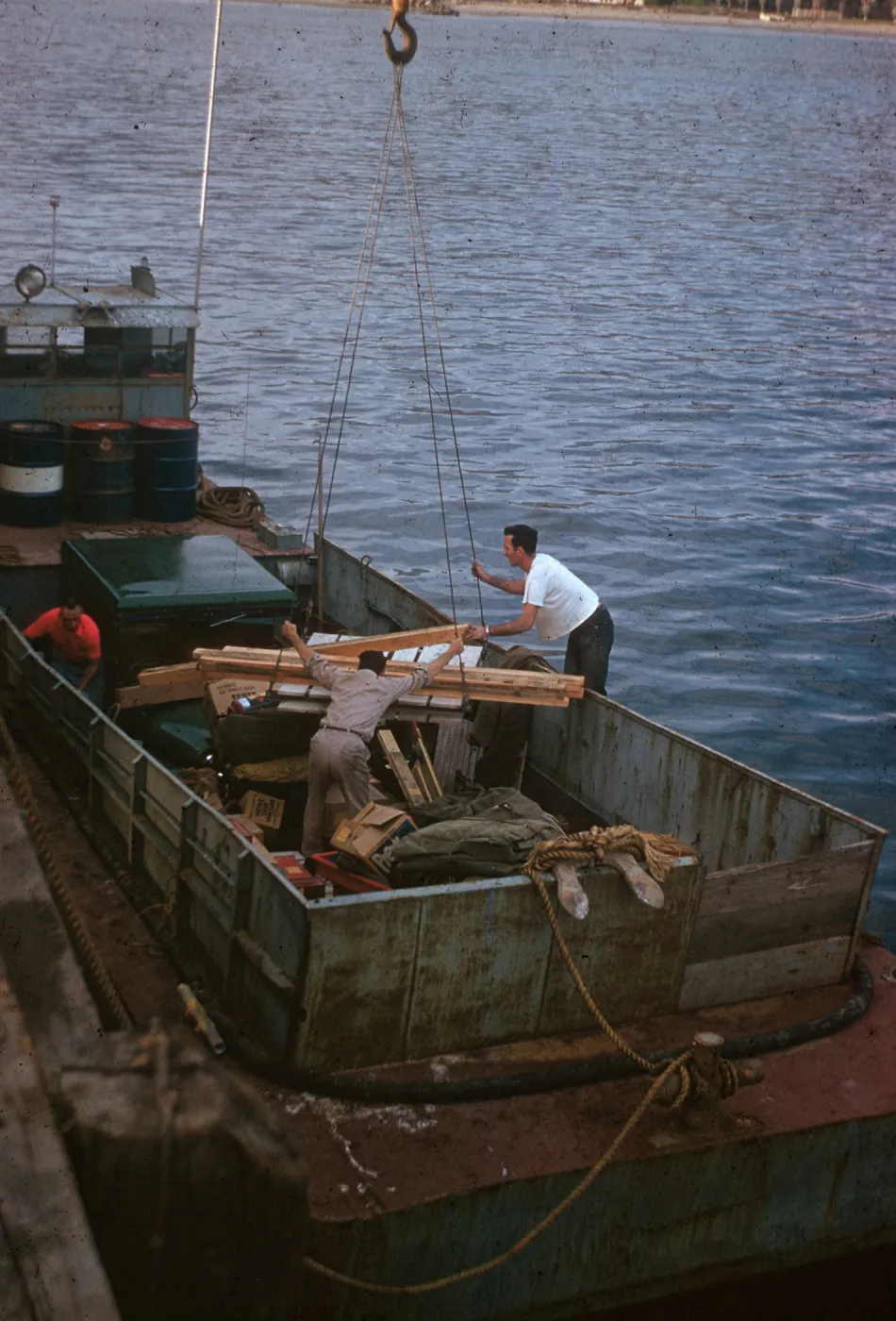 Loading boat at Santa Barbara Harbor