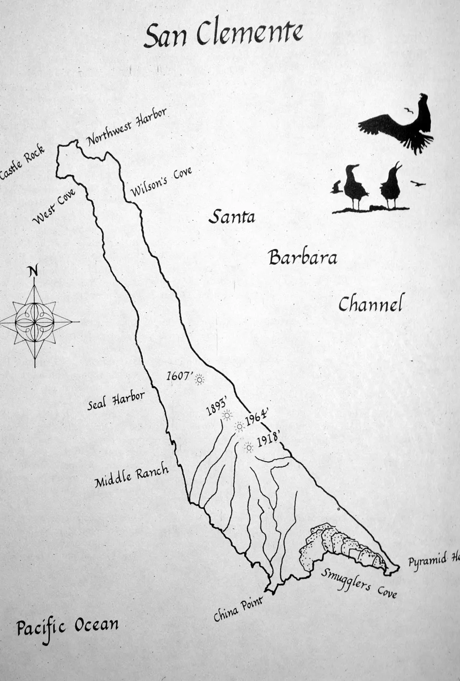 Map of San Clemente Island