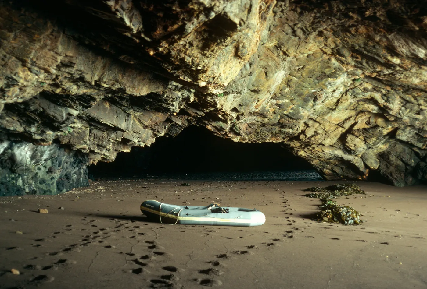 Santa Cruz Island, Cueva Valdez, inside Tres Bocas Cave