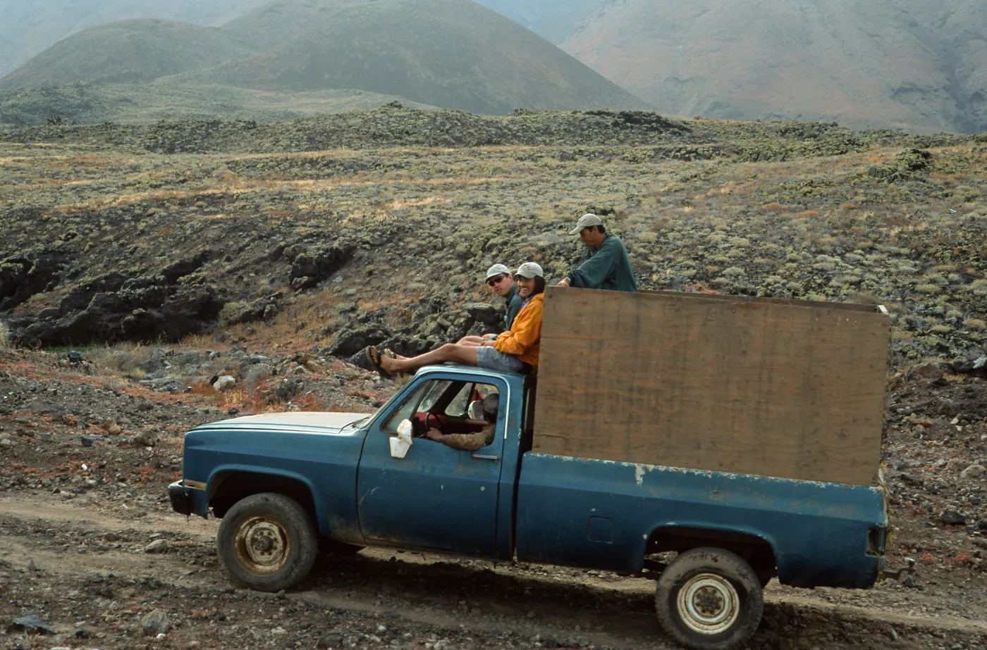 Guadalupe Island, truck, road to lower Fish Camp