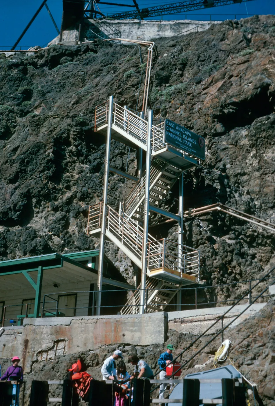 East Anacapa Island, landing