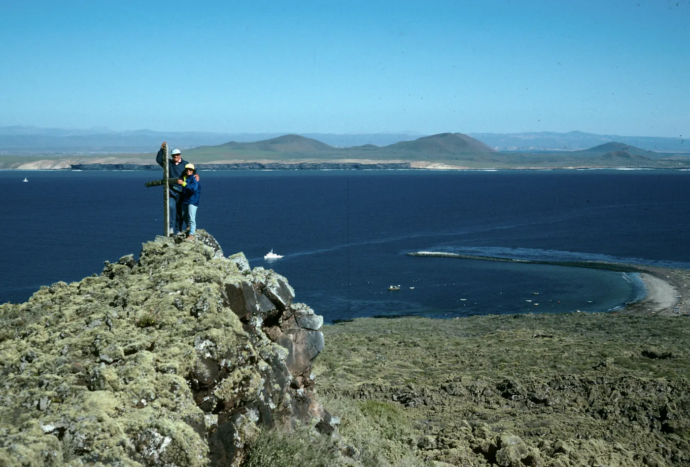 San Martin Island, view of mainland & Hasslers Cove, East Peak
