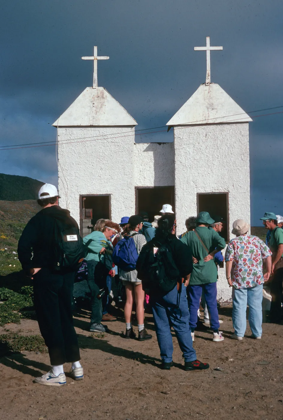West San Benito Island, chapel, village
