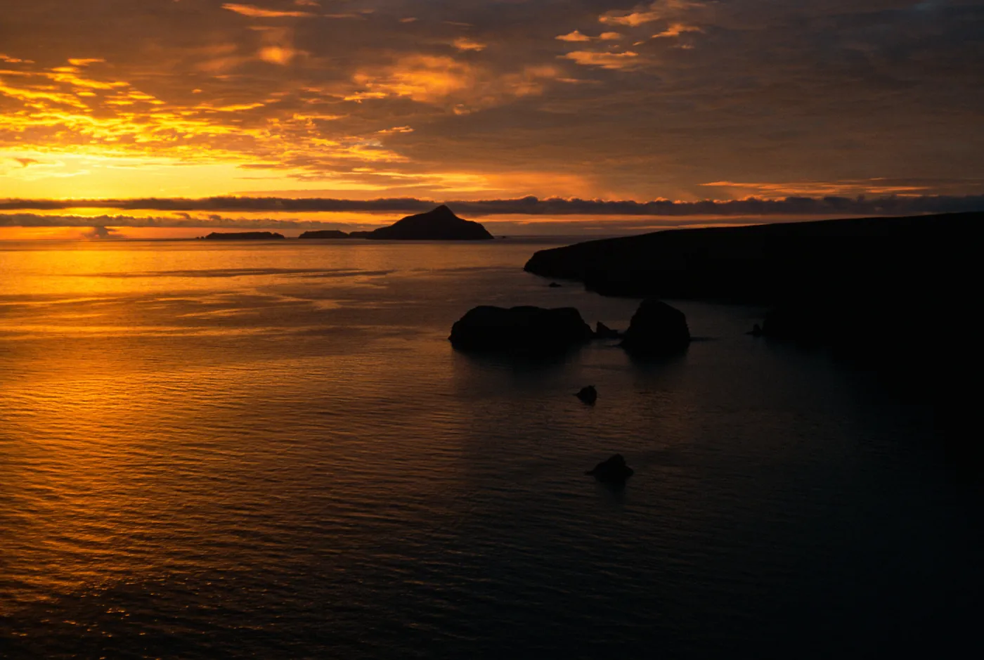 sunrise over Anacapa Island & Scorpion Bay, Santa Cruz Island