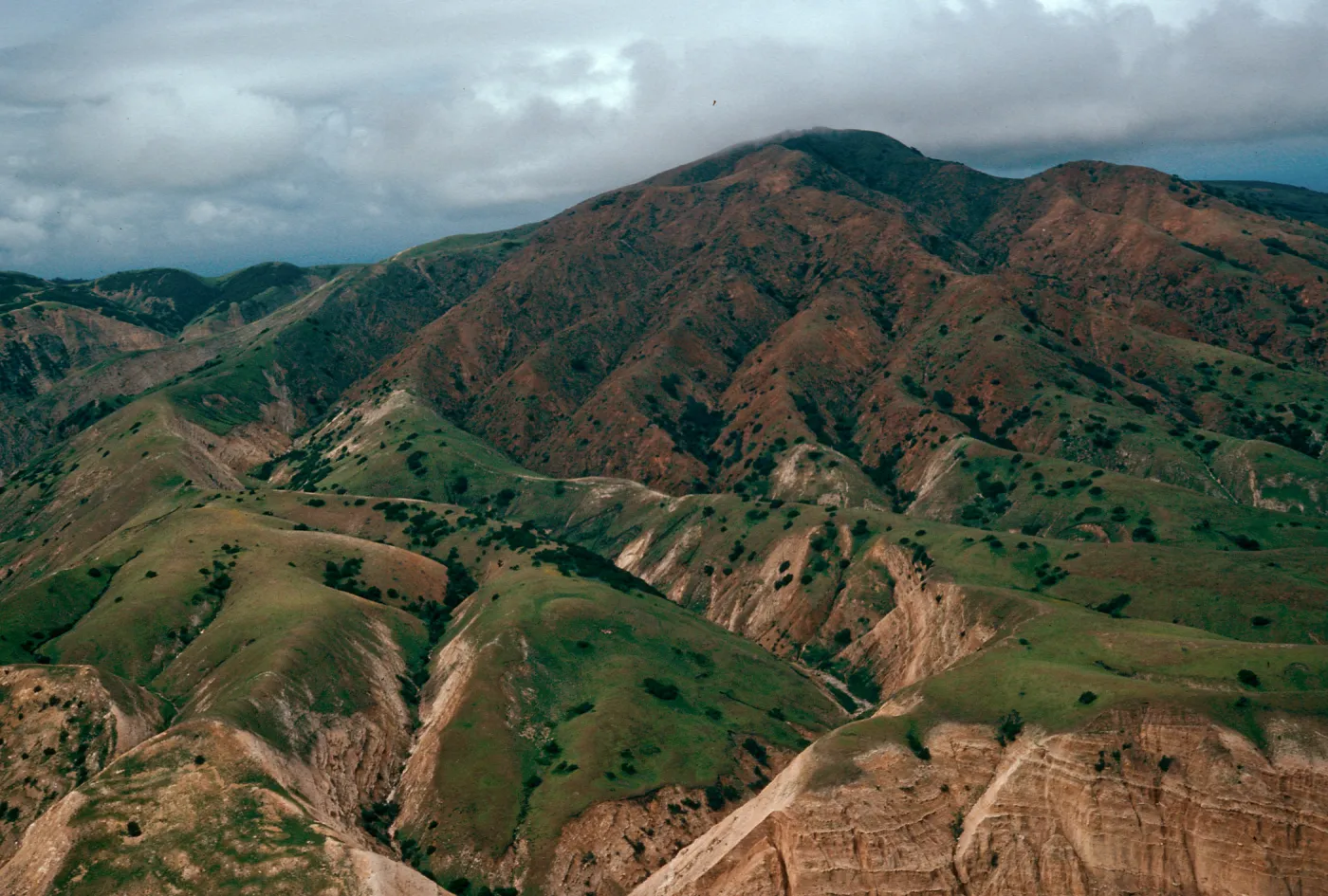 Southeast end, looking toward El Montanon, Santa Cruz Island