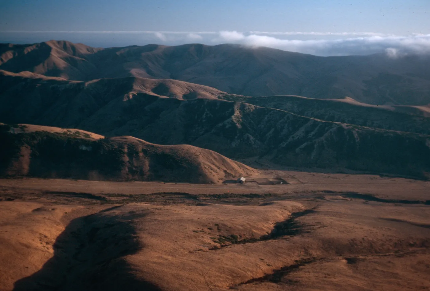Christy barn from plane, Santa Cruz Island