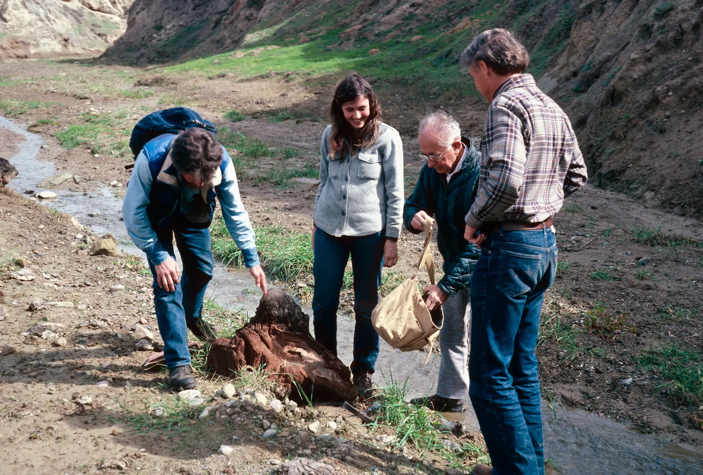 fossil hunting with Dan Axelrod, Cañada de Los Sauces