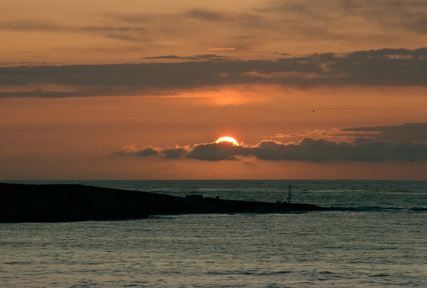 Sunset over Vizcaino Point from east of Red Eye Beach, San Nicholas Island