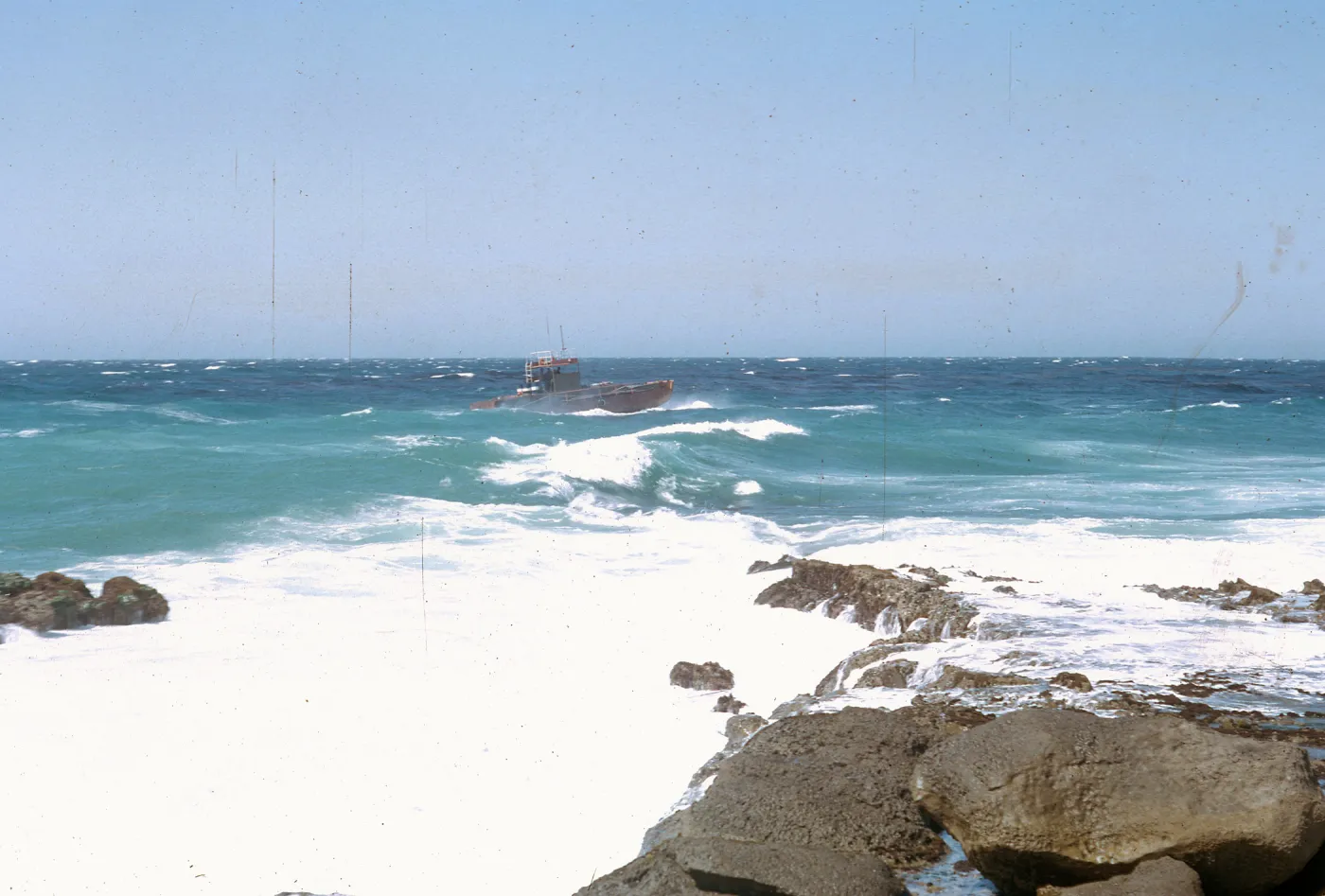 barge off reef, 66-162 & SN-418