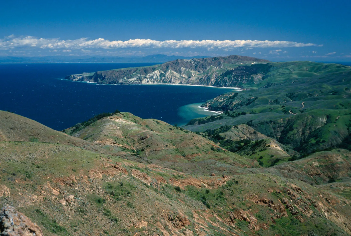China Harbor from Red Peak, Santa Cruz Island
