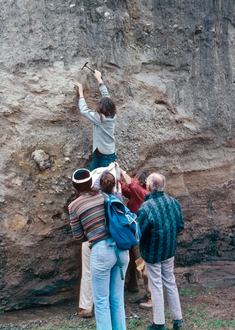 fossil hunting with Dan Axelrod, Cañada de Los Sauces, Santa Cruz Island