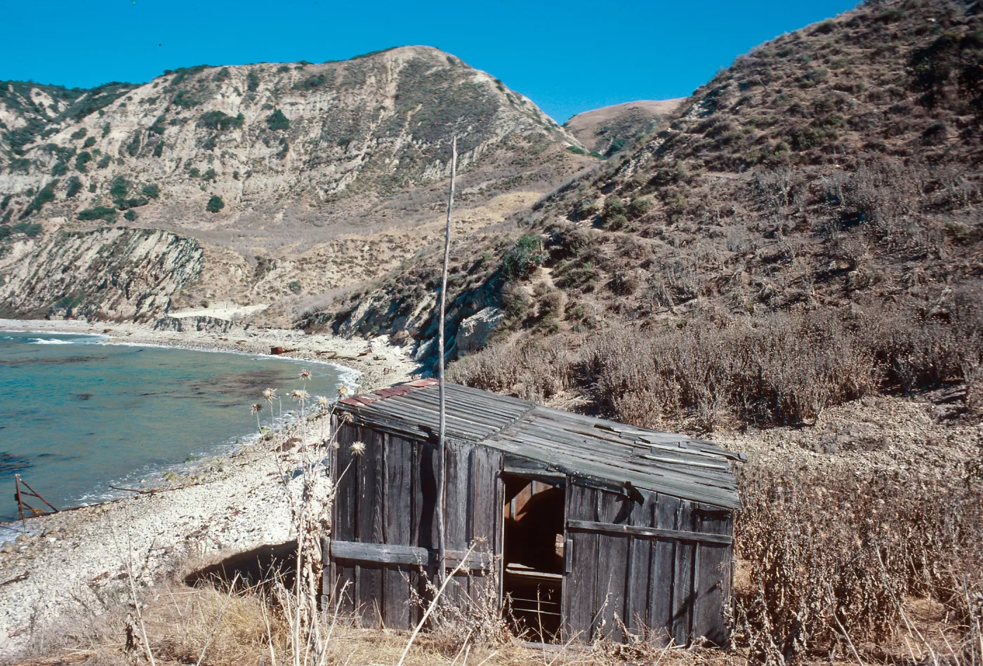 fishing shack, West end of China Harbor, Santa Cruz Island
