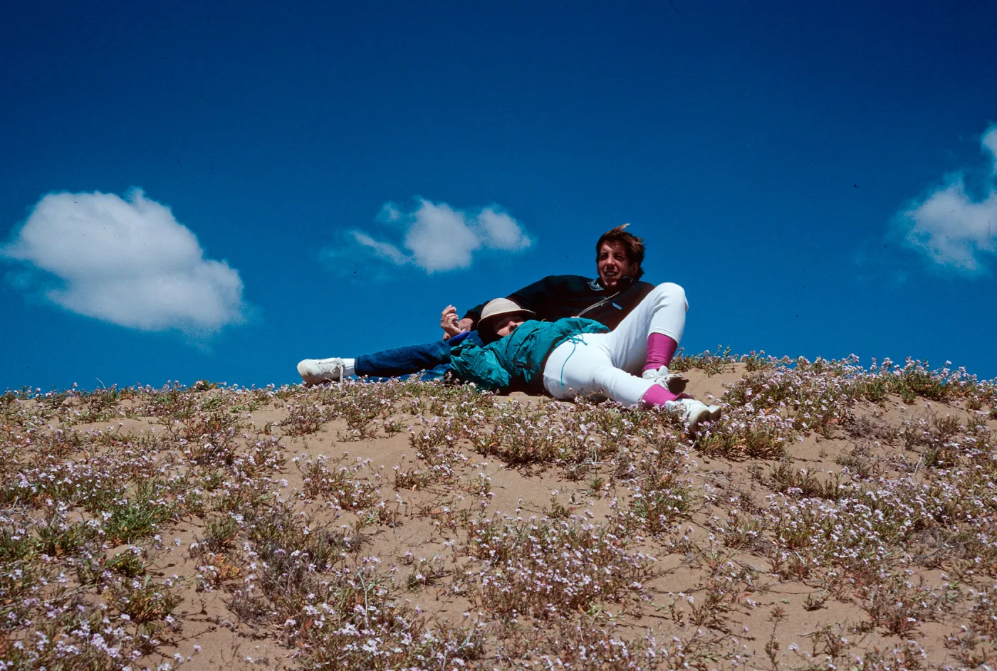 Craig & Giselle, ridge, North of Sauces Canyon, Santa Cruz Island