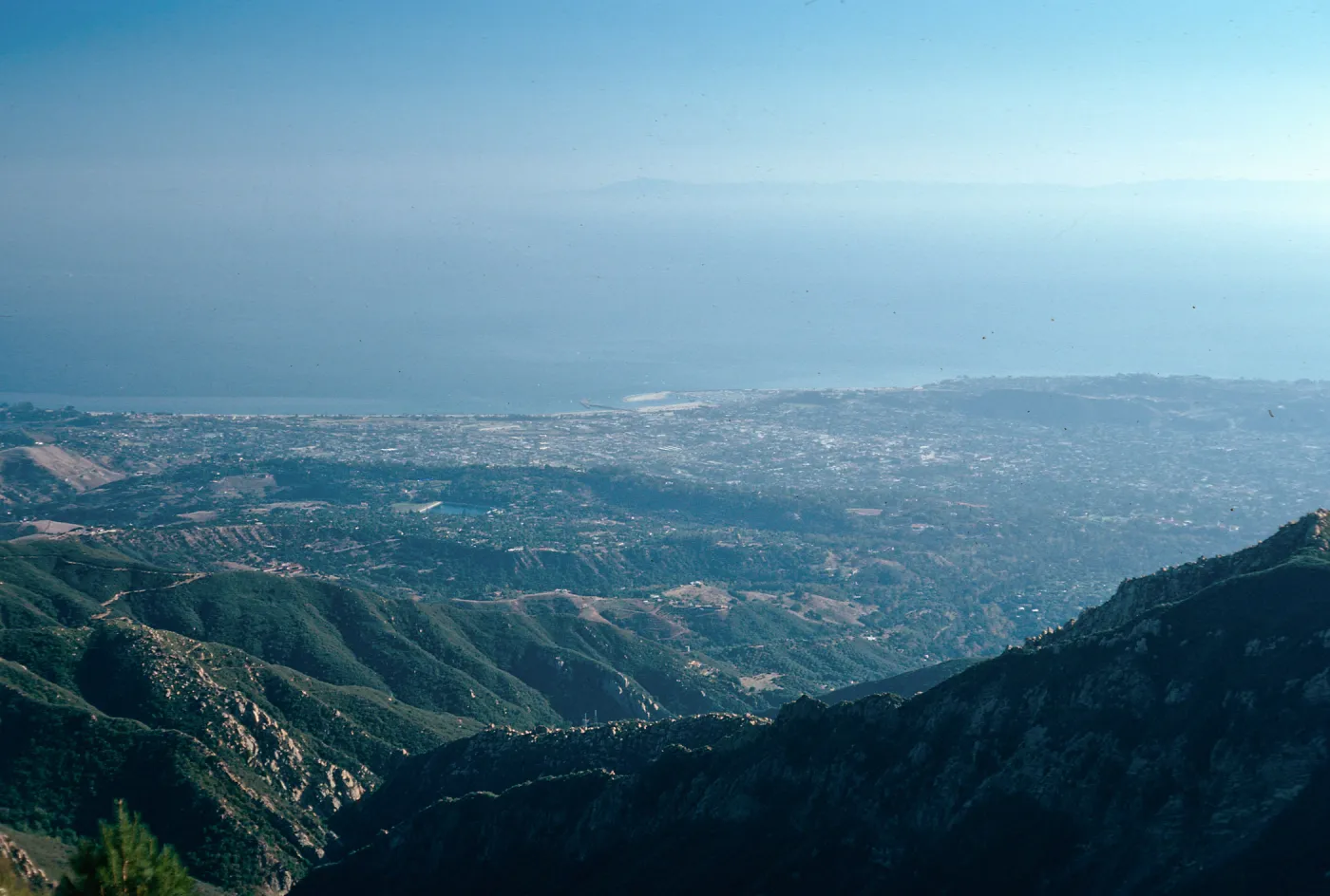 Santa Barbara from La Cumbre Peak, Santa barbara County