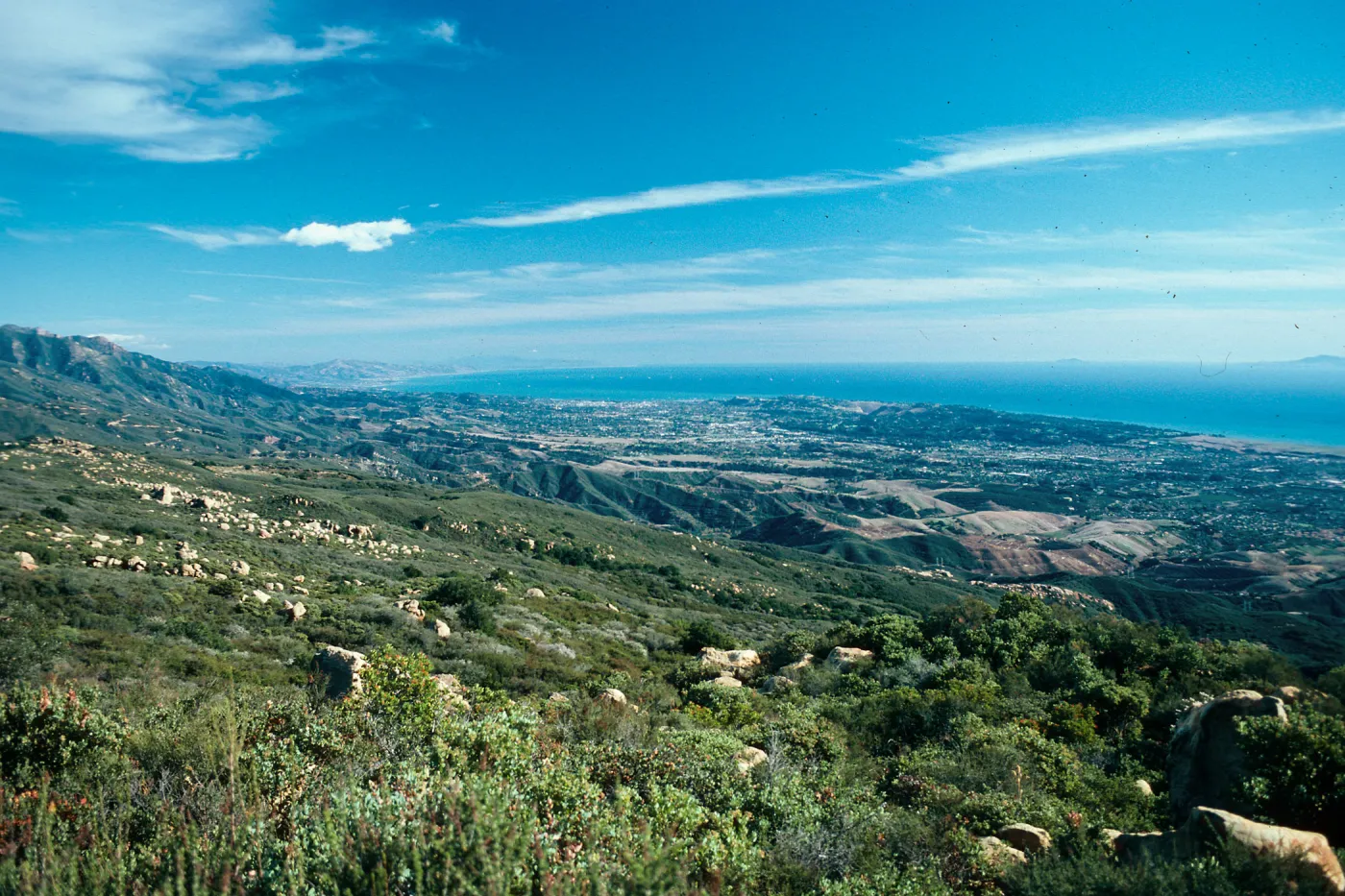 view of Santa Barbara, from West Camino Cielo
