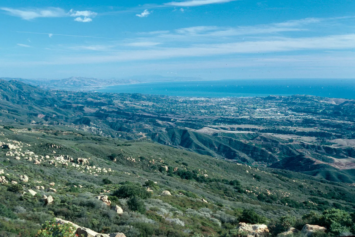 view of Santa Barbara, from West Camino Cielo