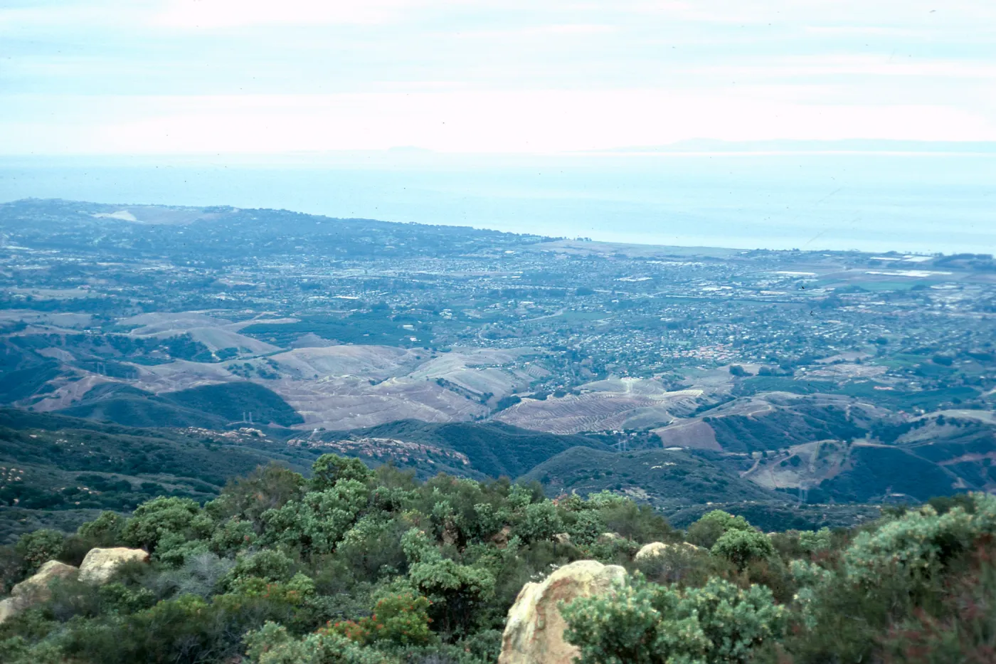 view of Santa Barbara, from West Camino Cielo