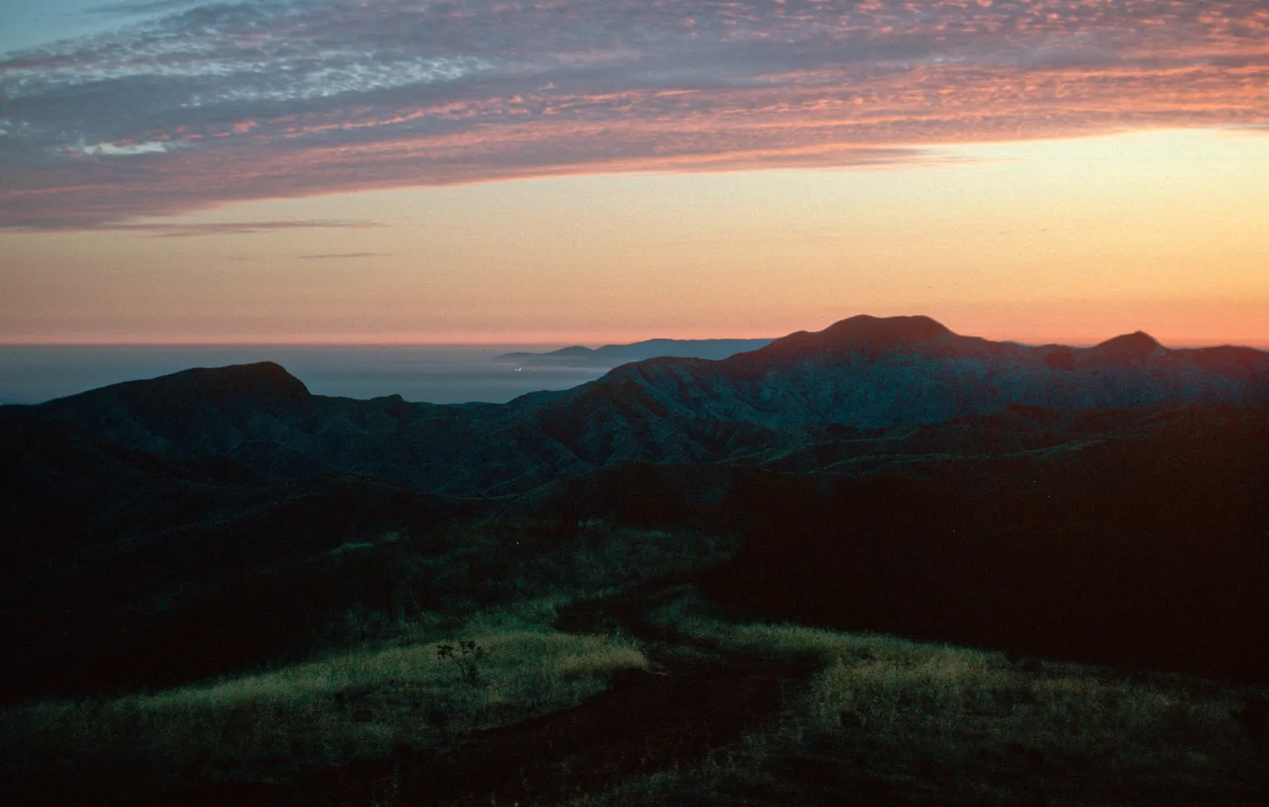 view of Santa Rosa Island from South Ridge Road, Santa Cruz Island