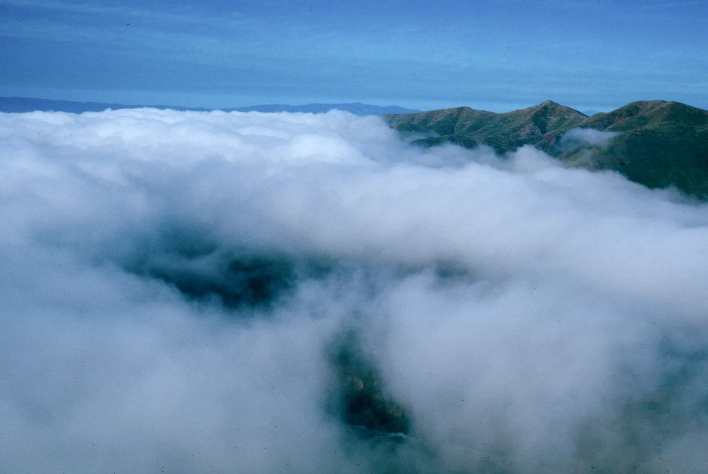 fog over West end, Santa Cruz Island