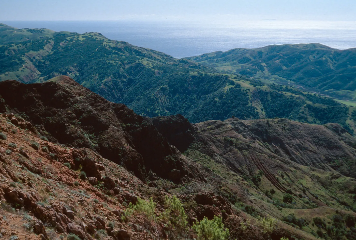 Central Valley from trail to Peak 1848 East, Santa Cruz Island