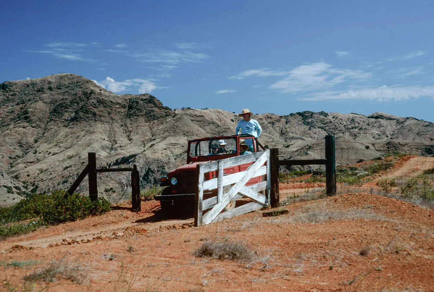 landcruiser on South Ridge Road, at Peak 1498, Santa Cruz Island