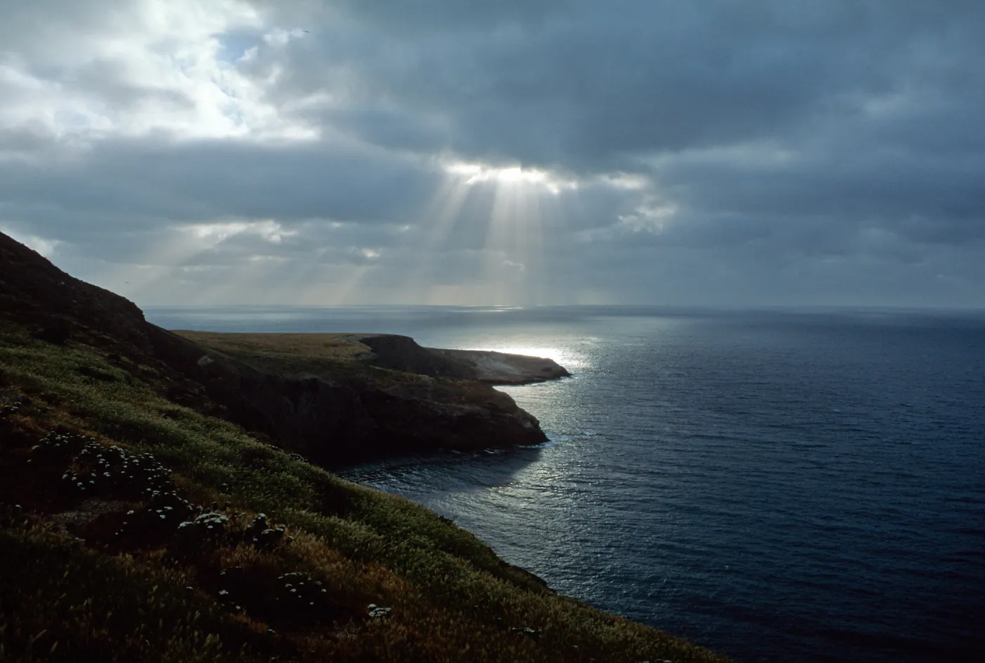 Santa Barbara Island, Sunbeams over Webster Point