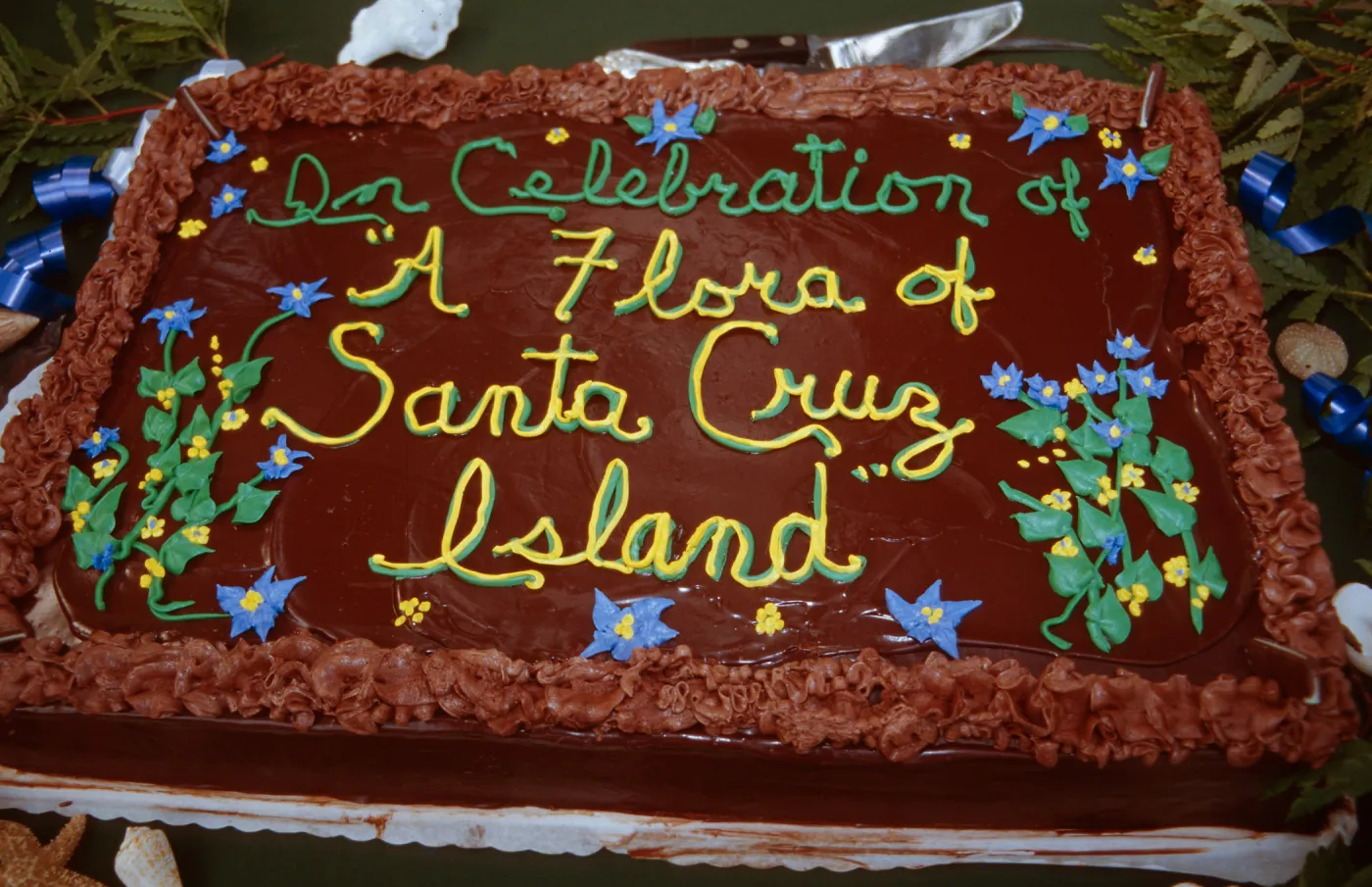 Flora of Santa Cruz Island book release cake