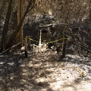 Campbell Bridge after the Jesusita Fire